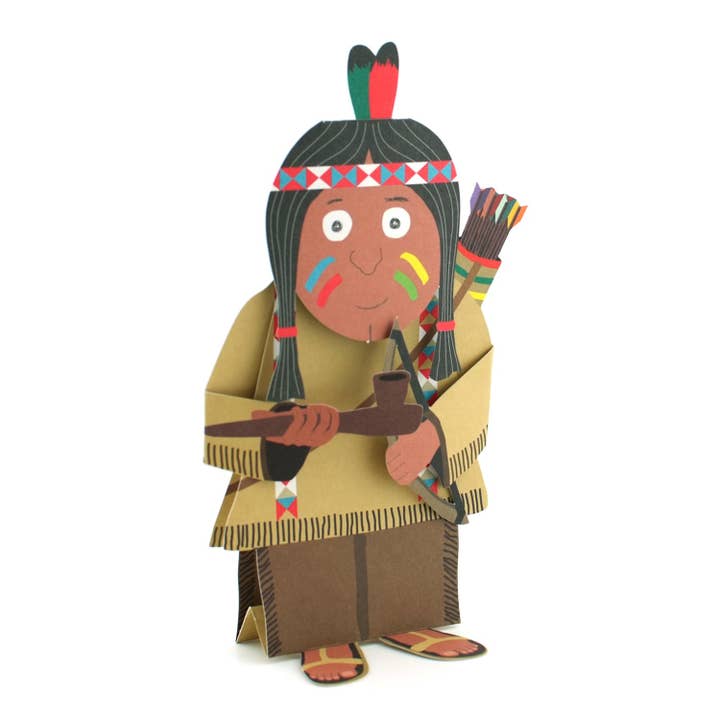 Gollnow Paper Creations - Wholesale Everyday Greeting Card - New! 3D type map Indians1