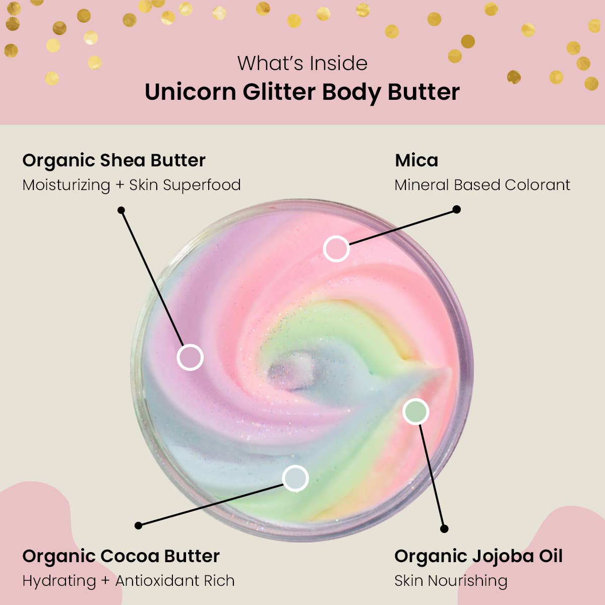 Zoey Koko - Wholesale Body Balm/Butter - Unicorn Glitter Body Butter5