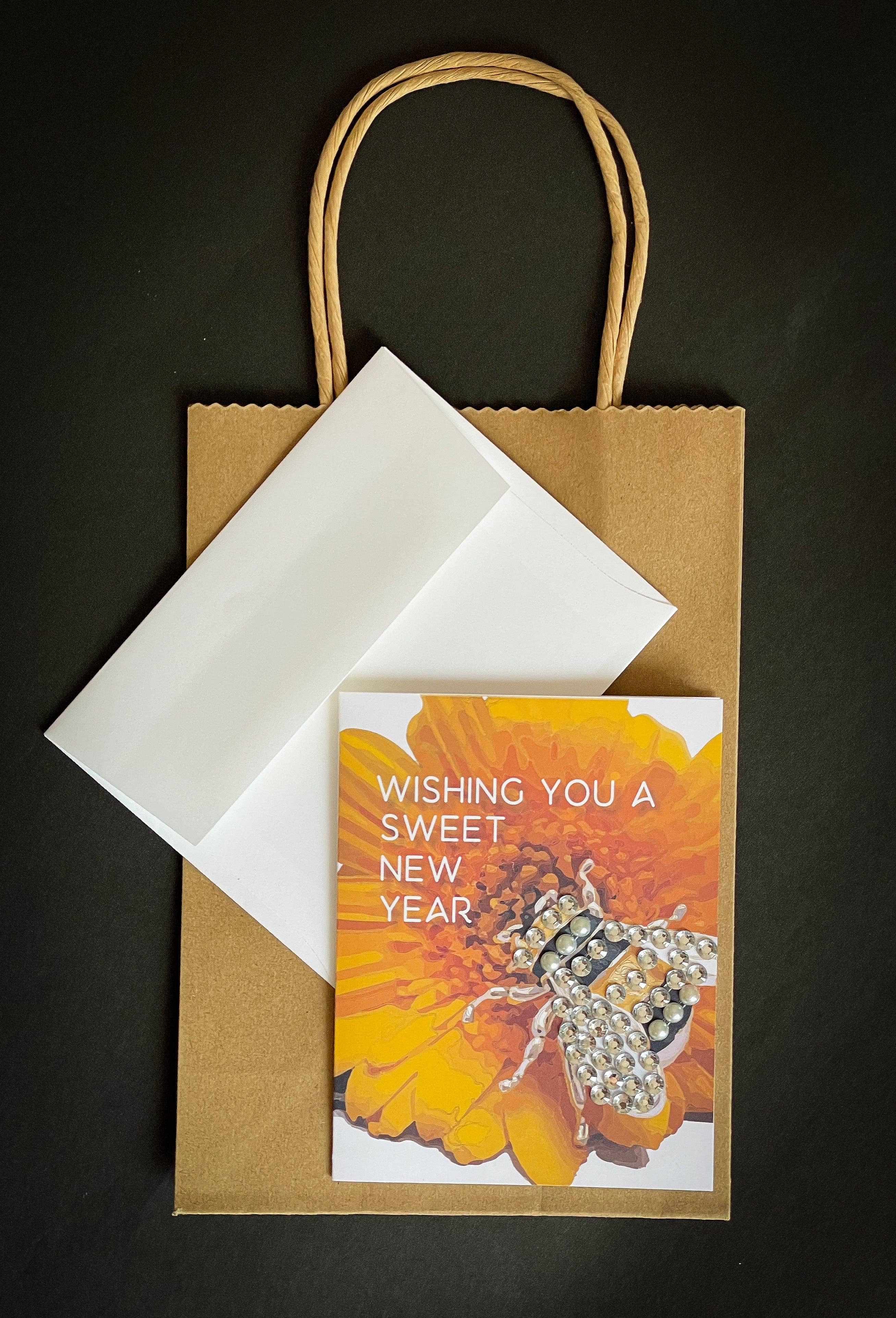 Russell Jeffery Design by Off By Heart Design - Wholesale New Year's Card - Wishing You a Sweet New Year! Rosh Hashanah Bee Card1