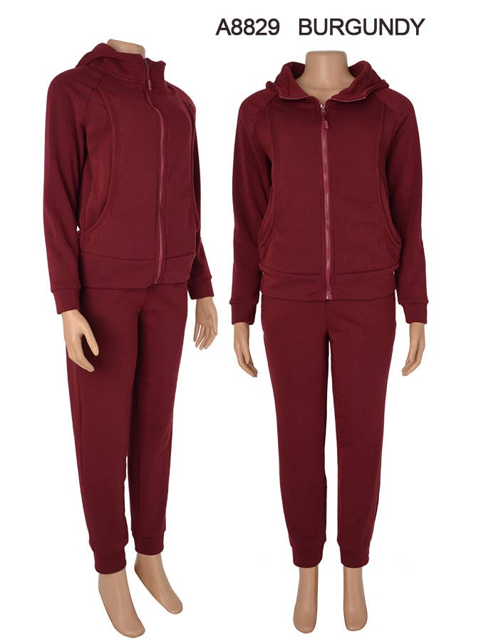 SSImport - Wholesale Lounge Set - Women's - A8829 2PCS/SET HOODIE JACKET AND PANTS MIX SIZES 12SET 1