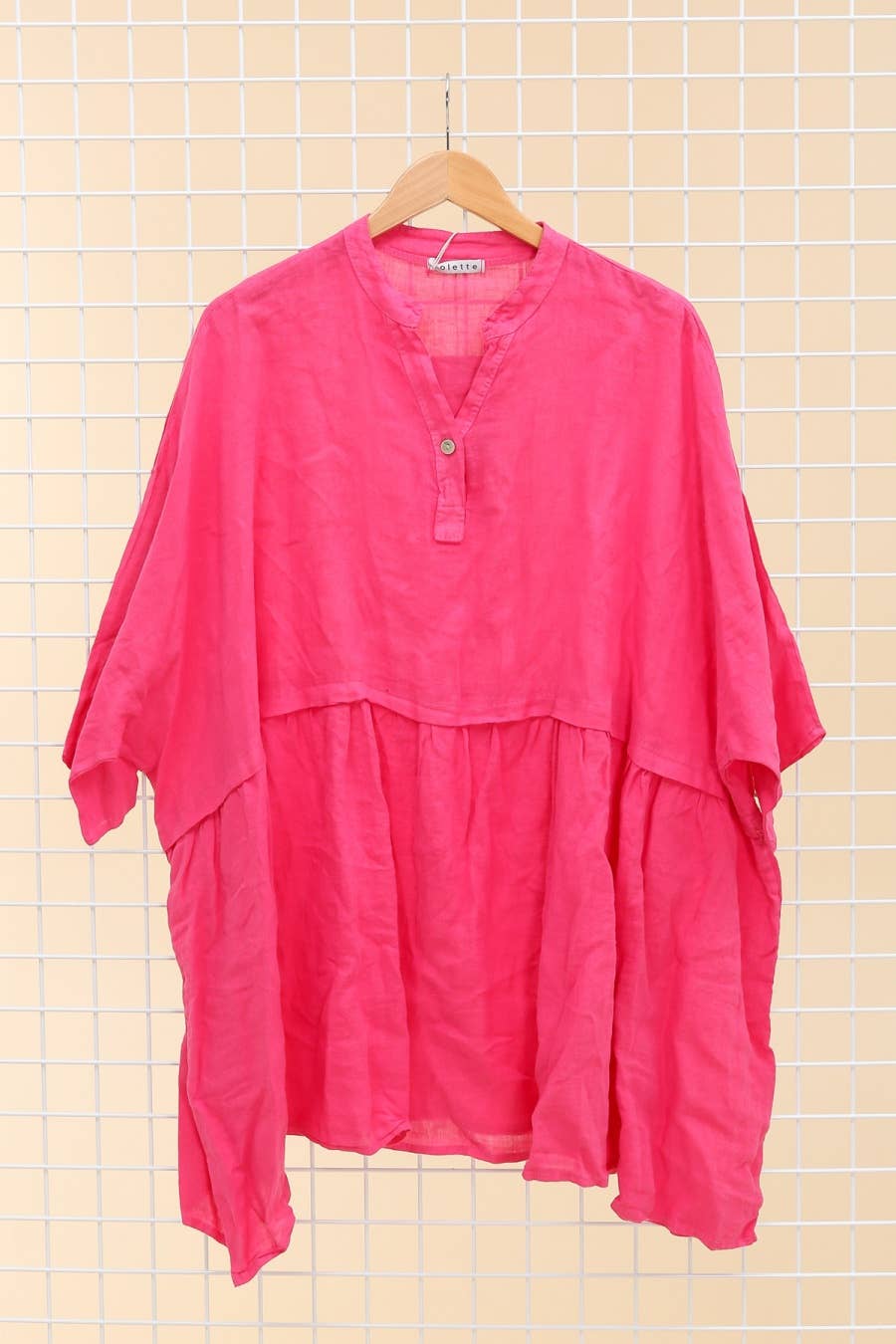 la maison des fibres naturelles - Venta al por mayor Túnica - Mujer - Túnica amplia de lino 68369 flora 100% TÚNICA DE LINO29