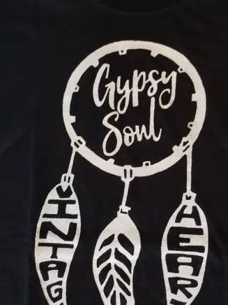 Gypsy Soul Vintage Heart - White for wholesale by Taproot Tees