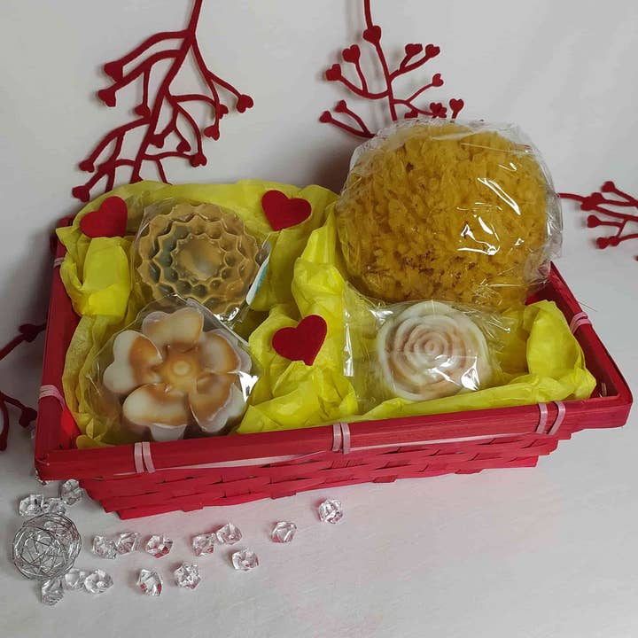 Coffret de Savons et Eponge naturelle "Plein d'amour !" pour la vente par Free Mousse