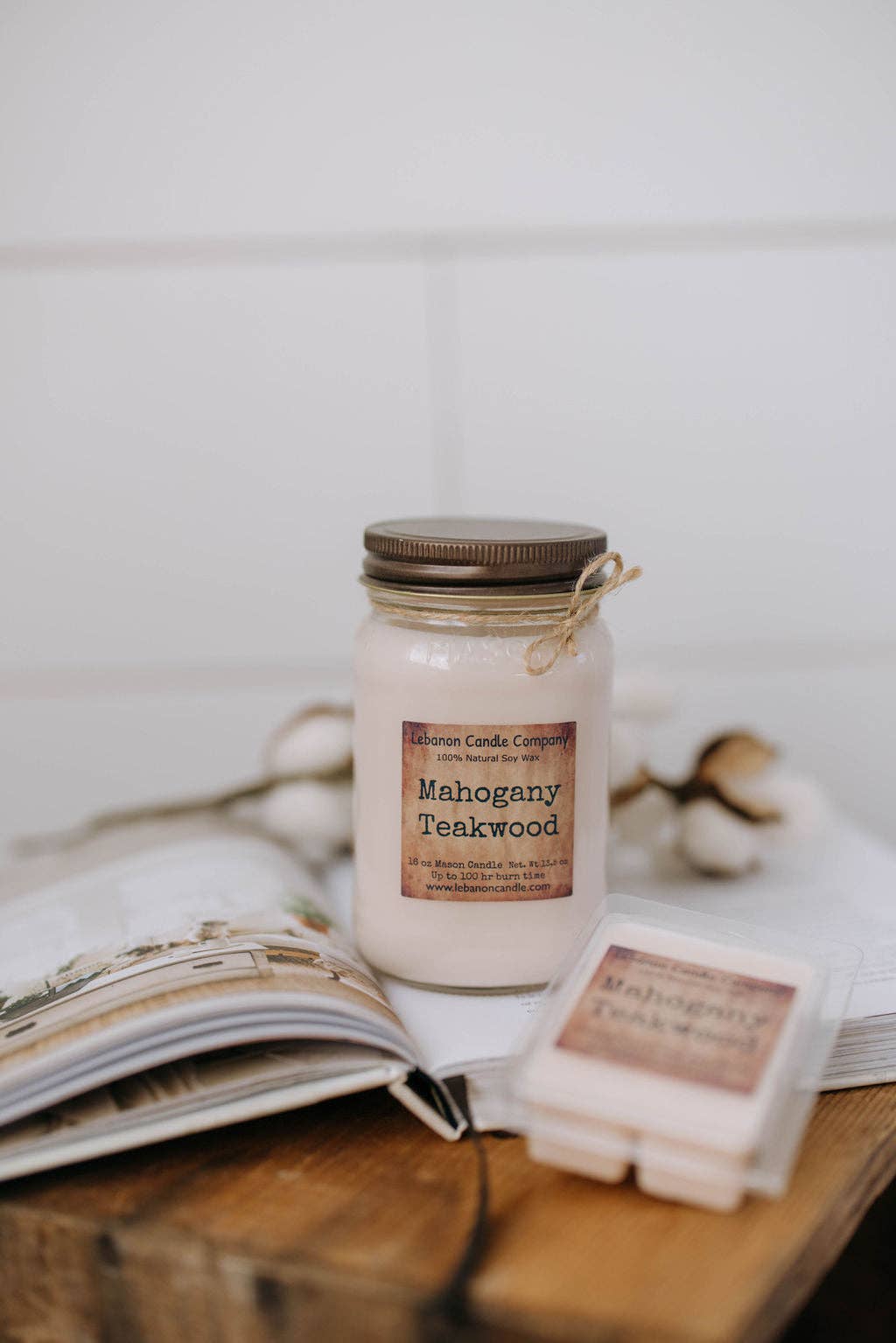 Lebanon Candle Company - Wholesale Pot/gevulde kaars - Mahonie teakhouten kaars3