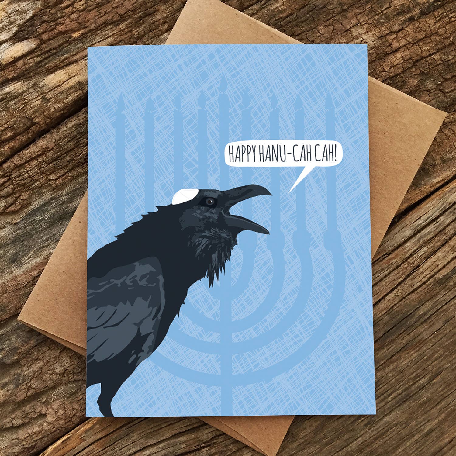 Modern Printed Matter - Wholesale Hanukkah Card - Raven Hanukkah Card1