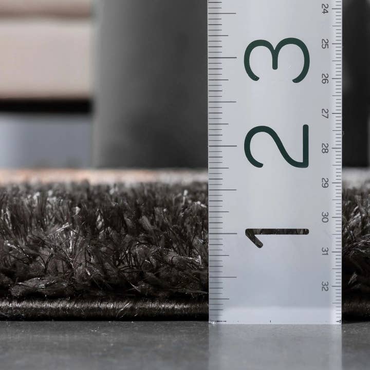 Well Woven - Wholesale Area rug - Luz Modern Geometric Grey Orange 3D Textured Thick & Soft Shag Rug6