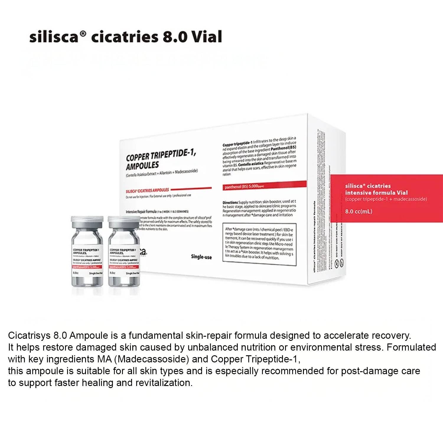 Rebeau - Wholesale Facial Serum/Concentrate - Silisca Copper tripeptide-1 formula Repair Ampoules1