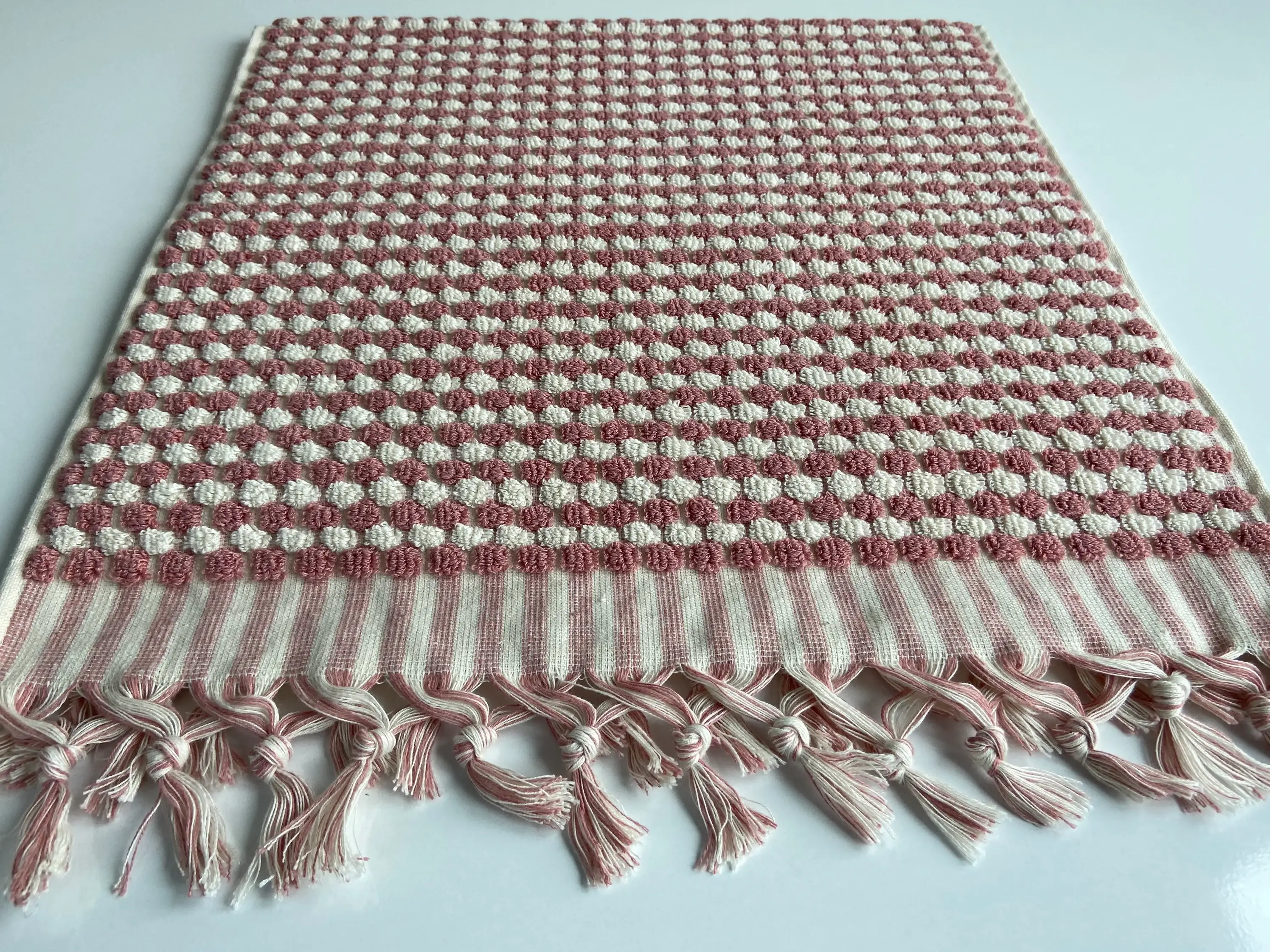 YURTLUS – Großhandel Händehandtücher – Organic Bubble Series — Handtuch 18x 37, weiches, dickes Handtuch, Küchentuch — Rose1