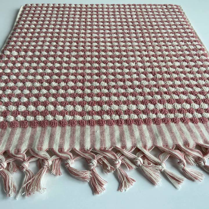 YURTLUS – Großhandel Händehandtücher – Organic Bubble Series — Handtuch 18x 37, weiches, dickes Handtuch, Küchentuch — Rose1