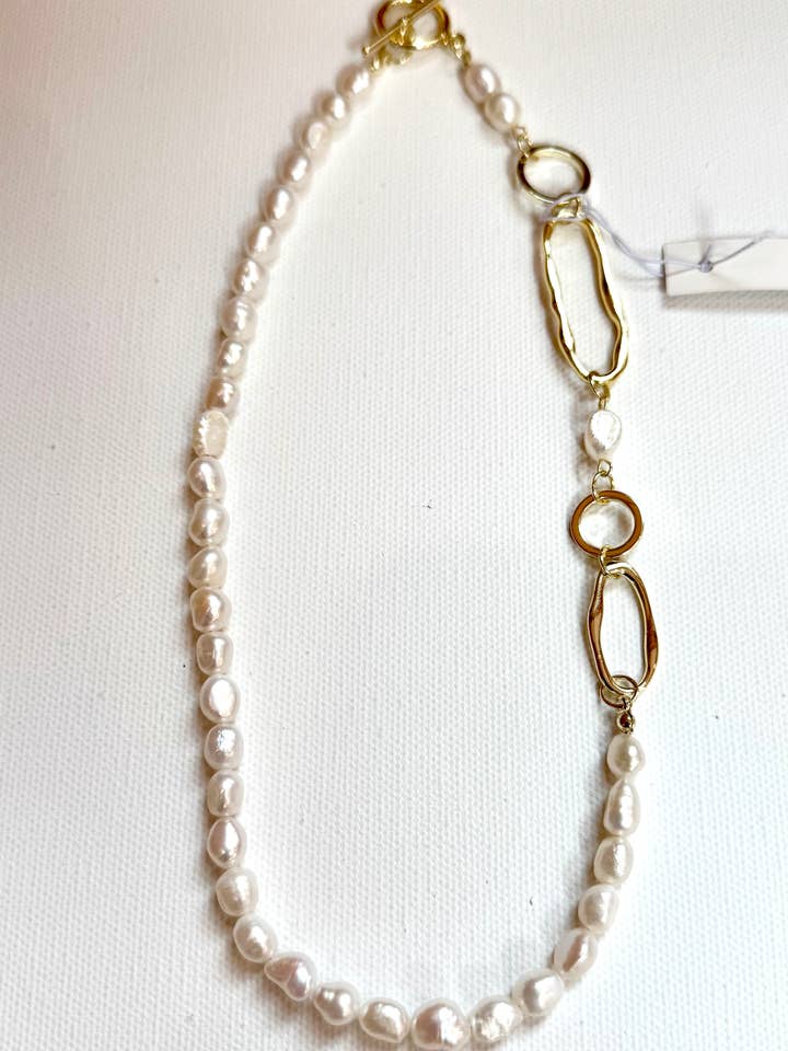 Collana con chiusura a cerchio e perla #1115-1/2 per la vendita all'ingrosso da parte di Studio G