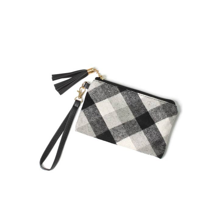 Hana - Wholesale Pouch - Women's - Plaid Pattern Pouch Bag