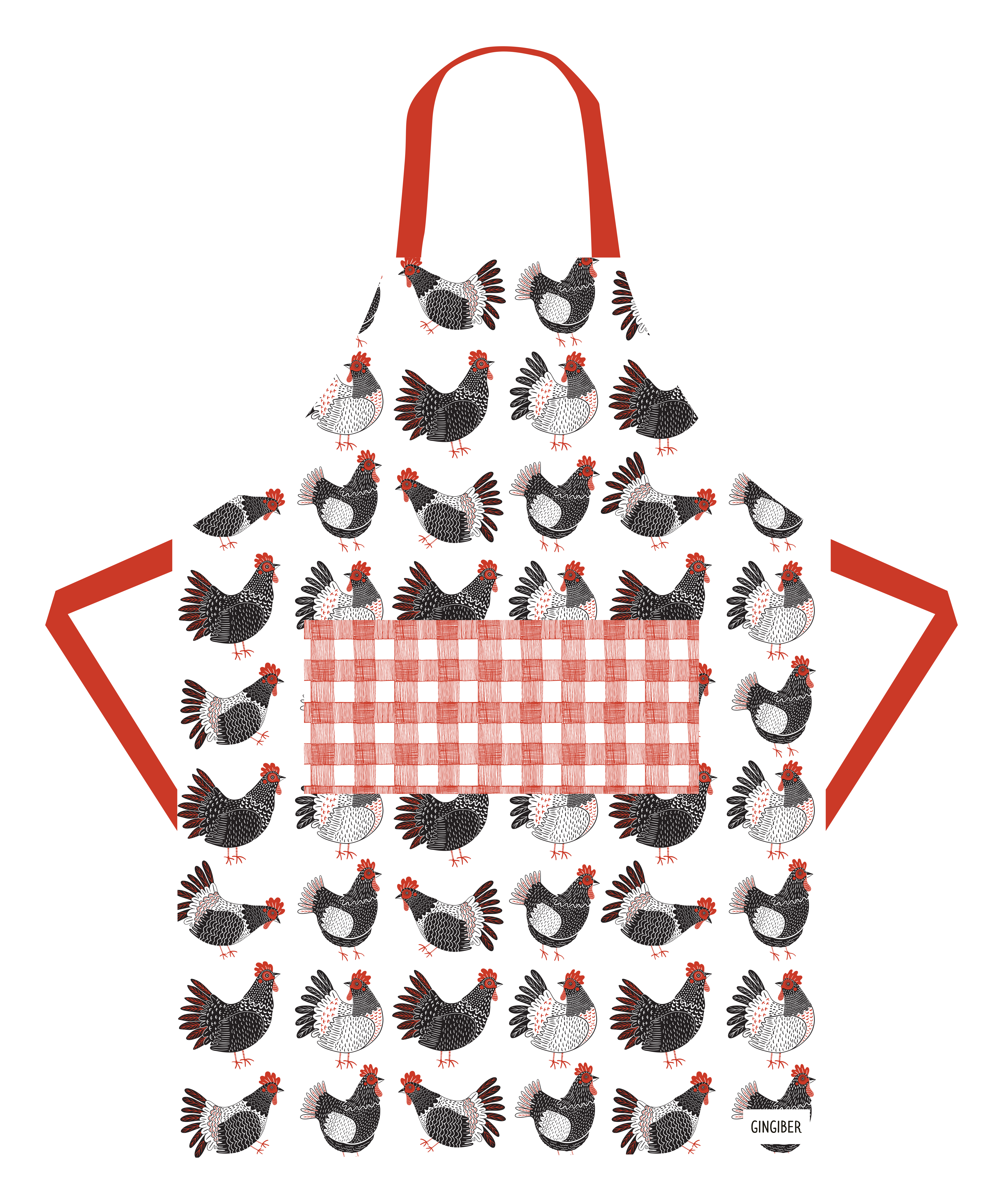 Gingiber - Vente Tabliers - Tablier Poulet - Cuisine de Ferme, Décoration de Cuisine6