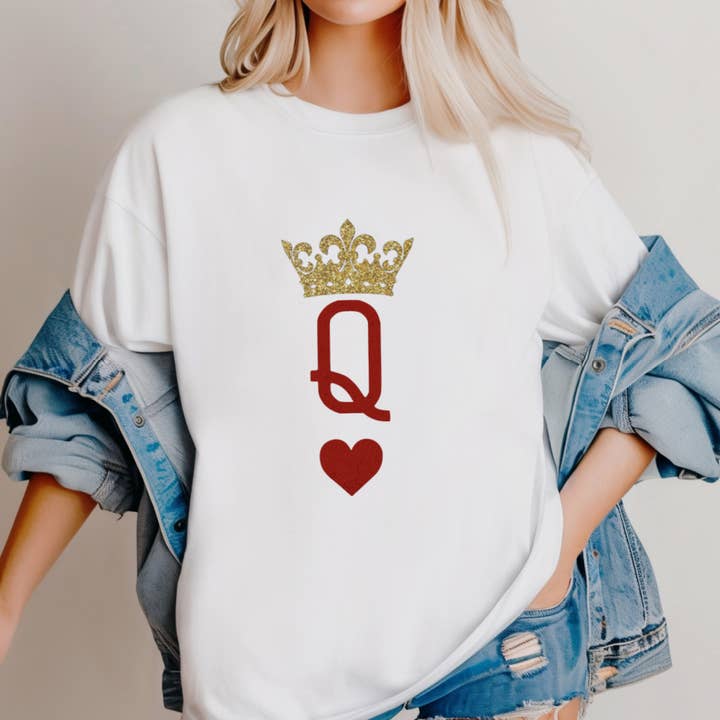 Queen of Hearts/Crown Graphic Tee #6992 for wholesale by Urban Edge Co.