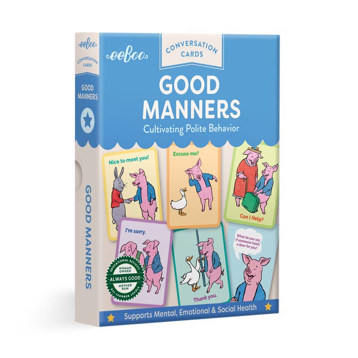Good Manners Conversation Cards for wholesale by eeBoo