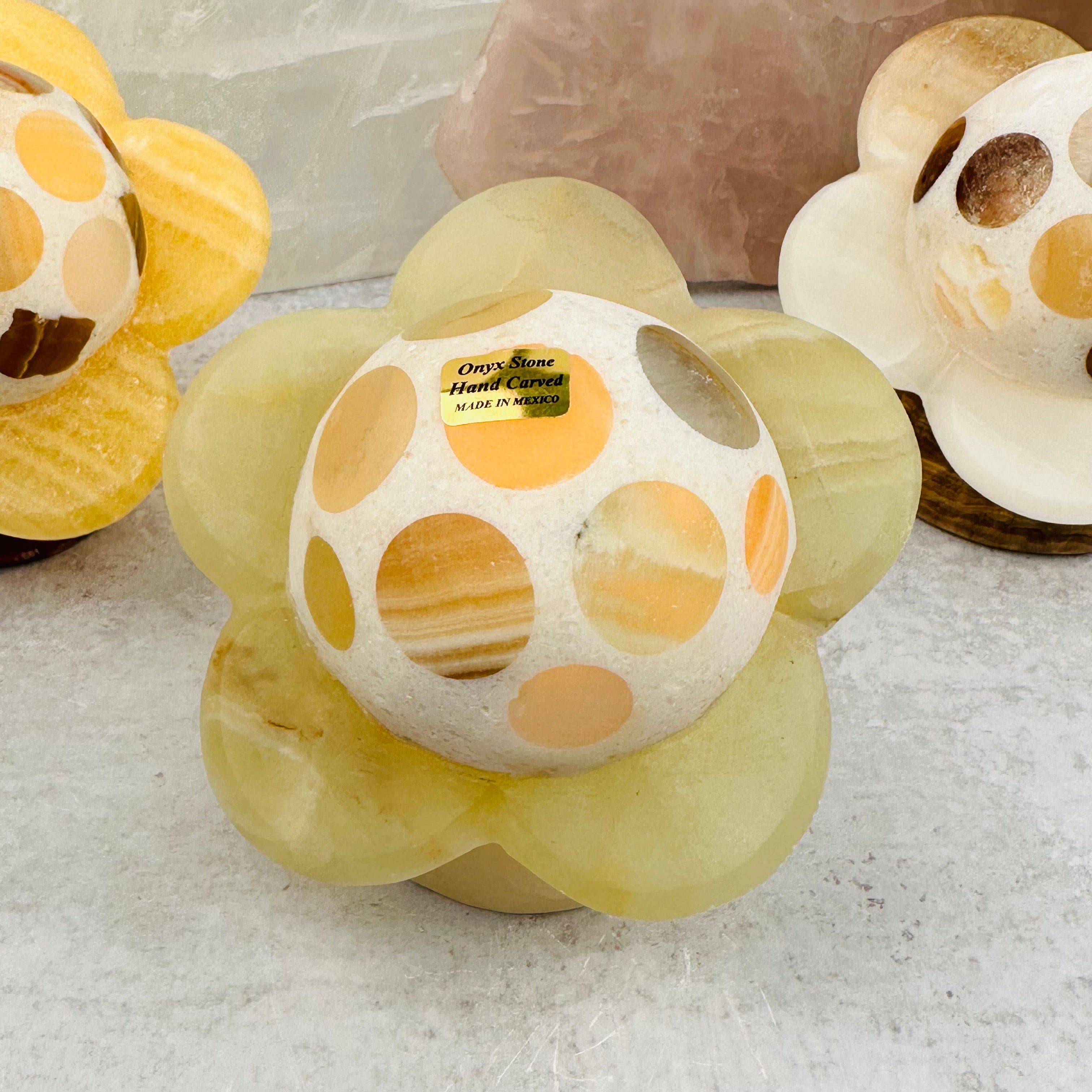 Rock Paradise - Wholesale Accent/Desk Lamp - Crystal Mexican Onyx Flower Lamp10