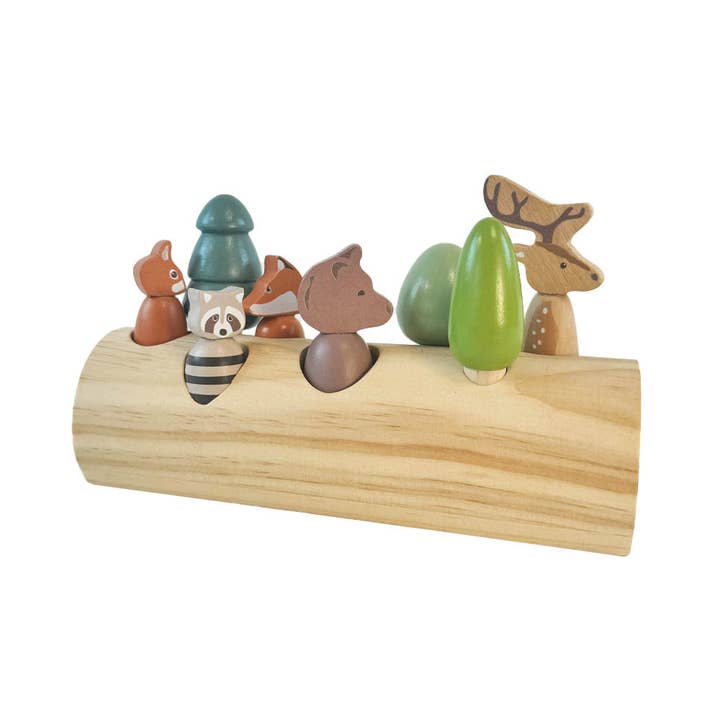 Egmont - Wholesale Wood Toy - Kids - Forest Animals In A Log1
