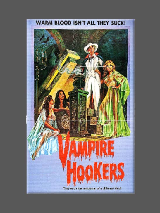 VAMPIRE HOOKERS, imán, botón, espejo, película de los 80 para venta al por mayor de Ba Ba Buttons