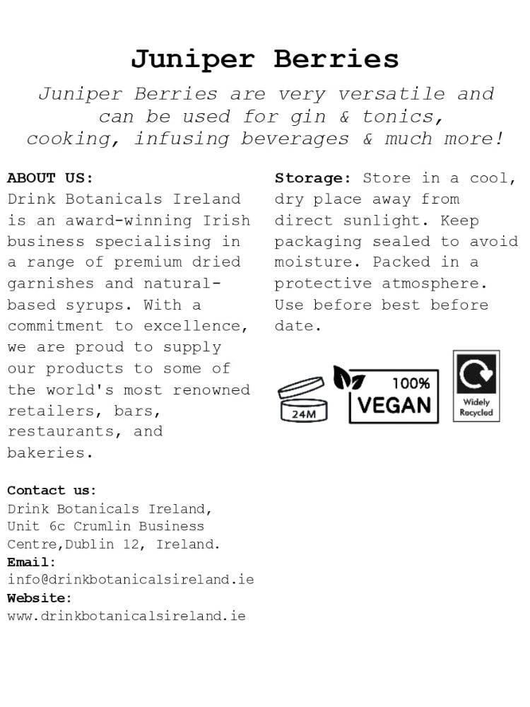 Drink Botanicals Ireland - Wholesale Dried Spice - Juniper Berries3