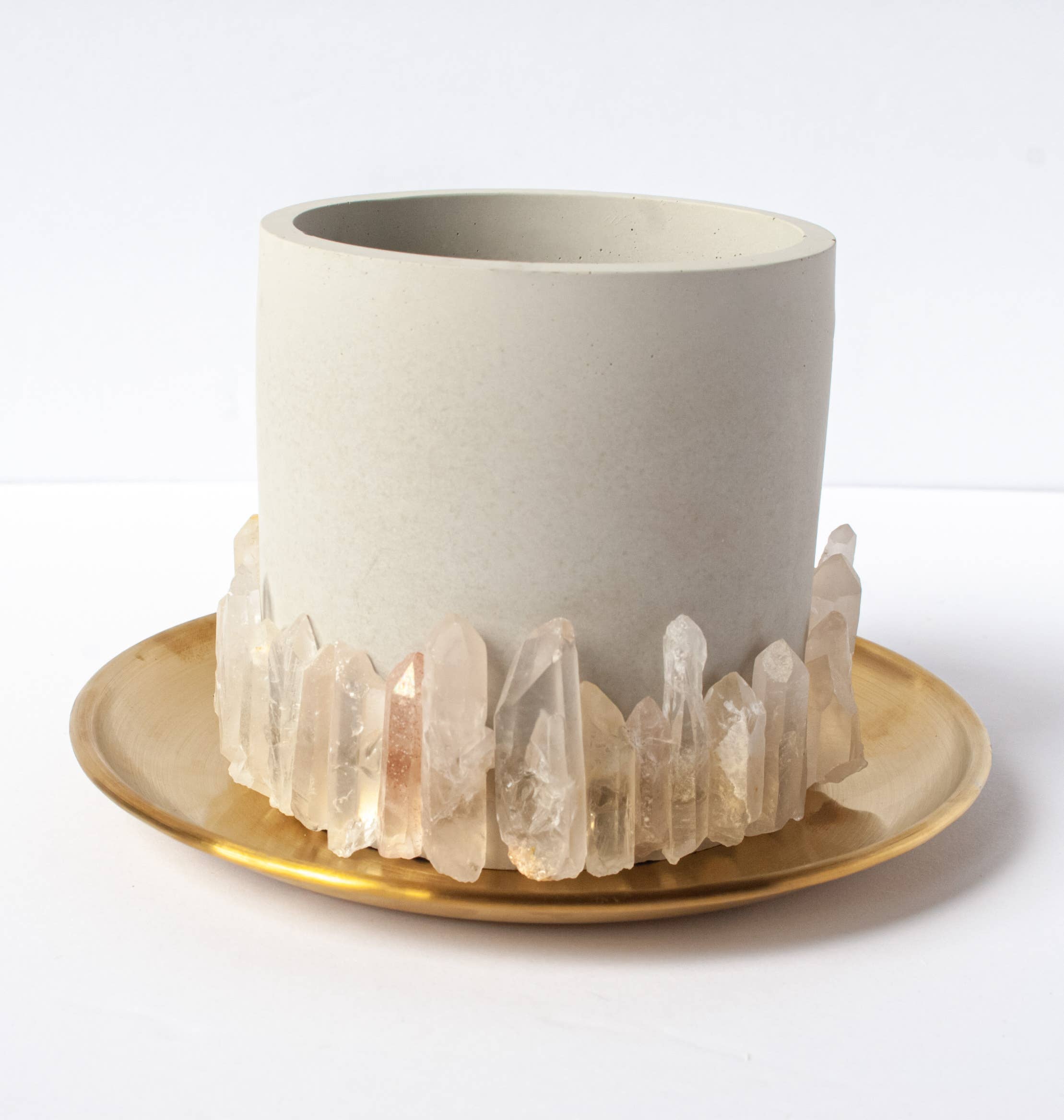 Lex Moderne - Wholesale Plant Pot - Clear Quartz Cement Planter2