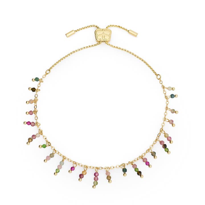 Heather Gold & Turmalin Kedjearmband för wholesale av Boho Betty