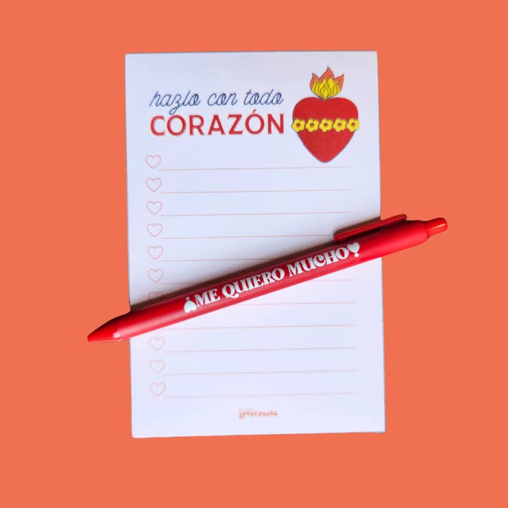 Con Todo Corazon 4x6 Checklist Notepad for wholesale by Ana Karen Loves Paper