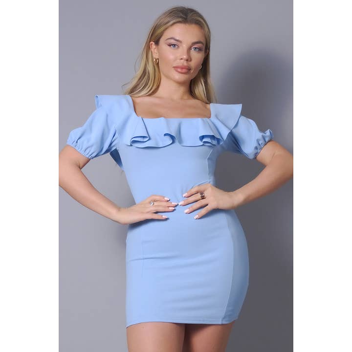 *EASTER* RUFFLE ME CUTE MINI DRESS for wholesale by CEFIAN FASHION