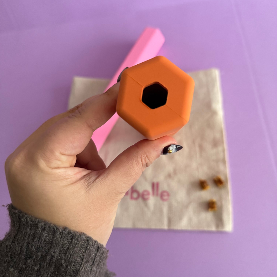 Babelle For Dogs - Wholesale Pet Chew Toy - Dog - The Treat Tube - Pet Enrichment toy - orange13