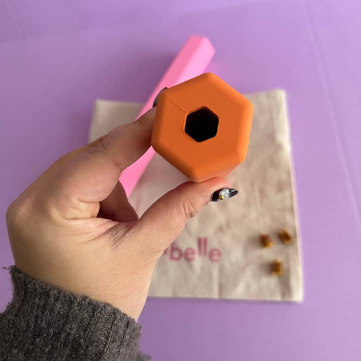 Babelle For Dogs - Wholesale Pet Chew Toy - Dog - The Treat Tube - Pet Enrichment toy - orange13