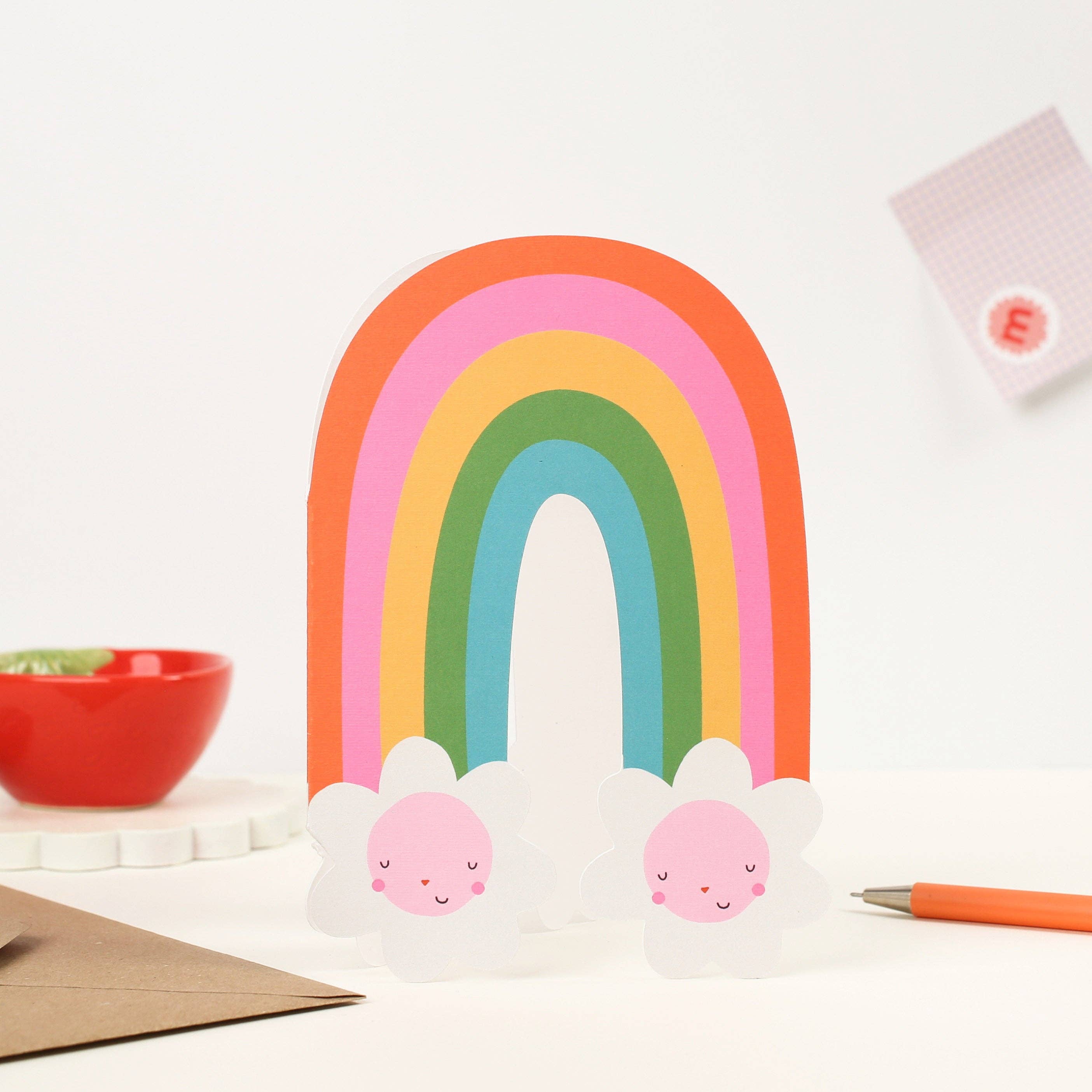 Mifkins - Wholesale Everyday Greeting Card - Rainbow Blossom Greeting Card2