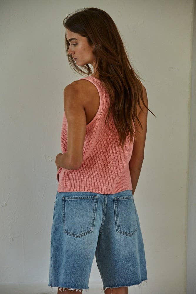 By Together - Wholesale Tank Top - Women's - W1925 | Knit Sweater Cotton V-Neck Sleeveless Tank Top12