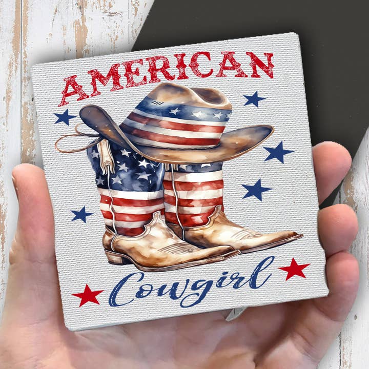 Western American Cowgirl Boots Magnet Fridge for wholesale by Avery Lane Gifts