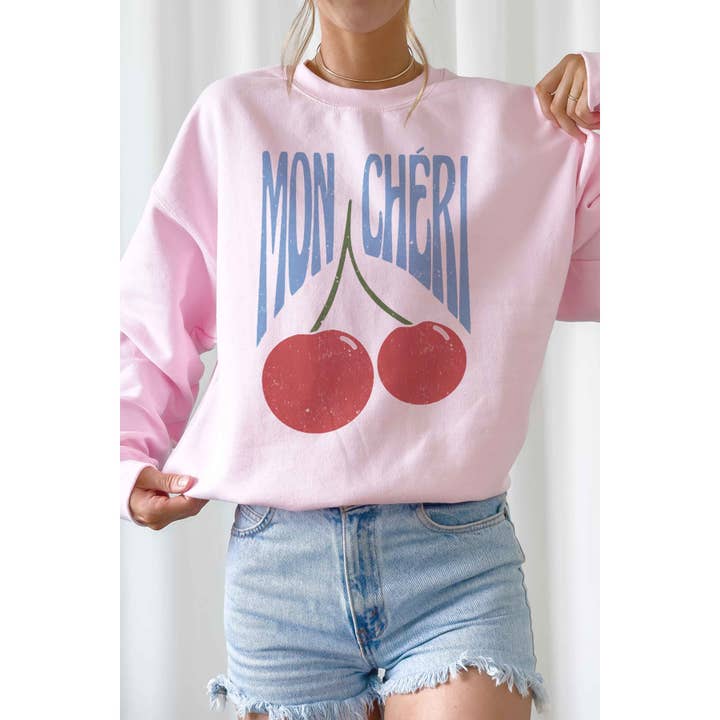 BLUME & CO. - Wholesale Graphic Sweatshirt - Women's - MON CHERI Oversized Graphic Sweatshirt3