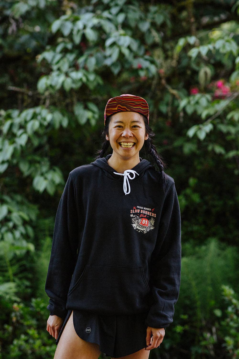 Vintage Black Slow Runners Club Hoodie Sweatshirt for wholesale on Faire14