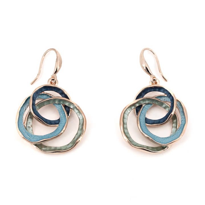 Intersecting hoop earrings for wholesale by KLK