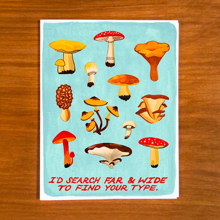 Boîte de cartes de vœux Mushroom Everyday, lot de 6 pour la vente par Pretty Bird Paper Co.