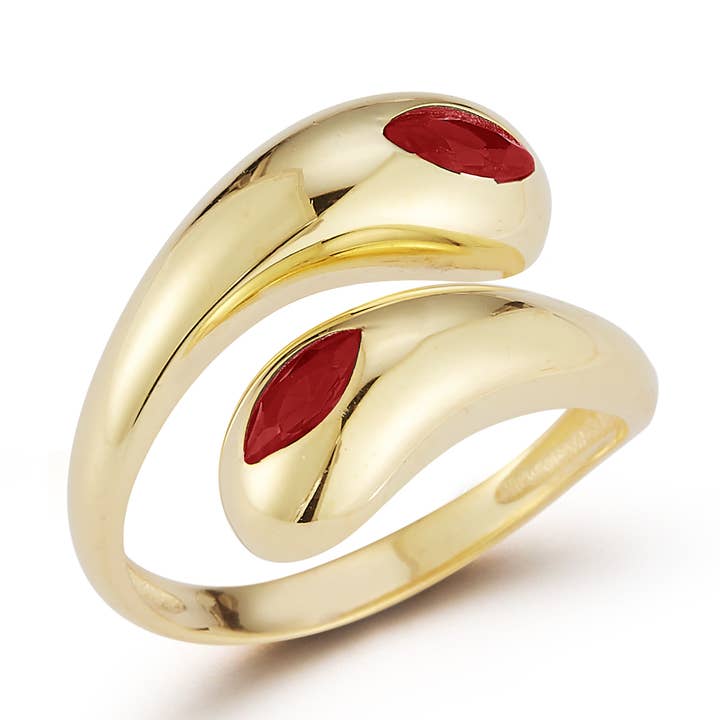 Statement Bypassring - Rubinröd för wholesale av Glaze Jewelry