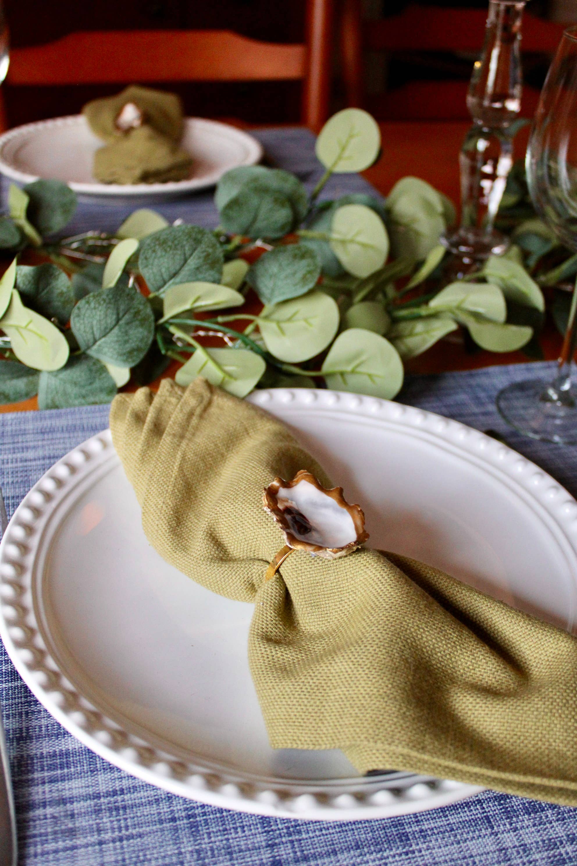 Coastal Collective Co. - Wholesale Napkin Ring - oyster shell gold napkin ring