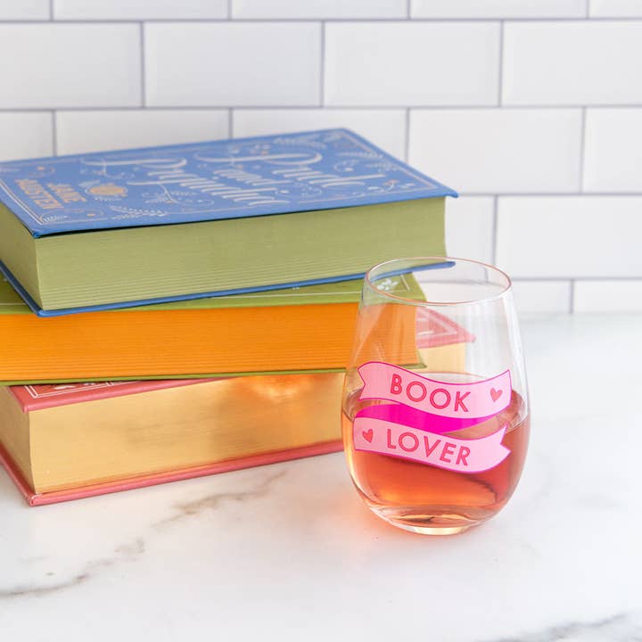 Jollity & Co. + Daydream Society - Vendita all'ingrosso Bicchieri da vino - Bicchiere da vino Book Club «Book Lover»