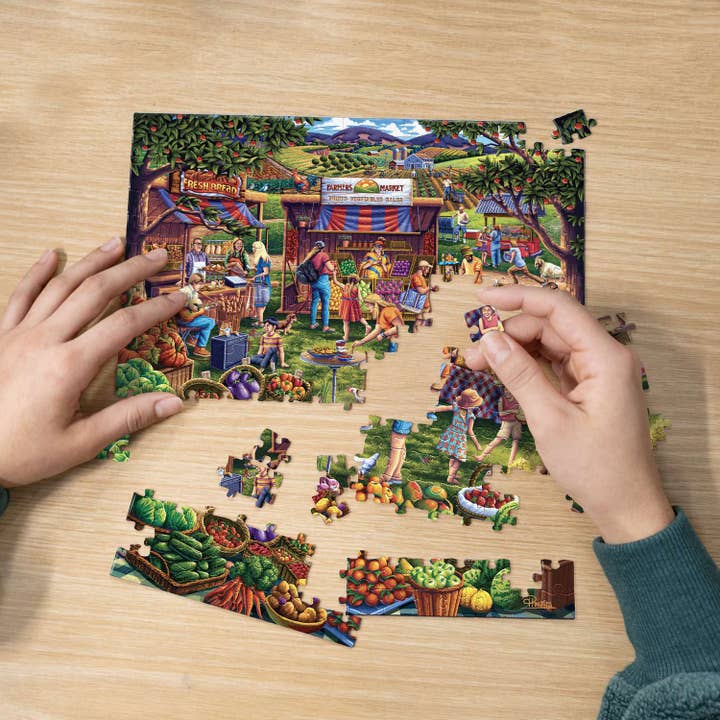 Boardwalk Puzzle Company - Vente Puzzle – adulte - Marché Fermier - Puzzle Personnel - 210 Pièces5