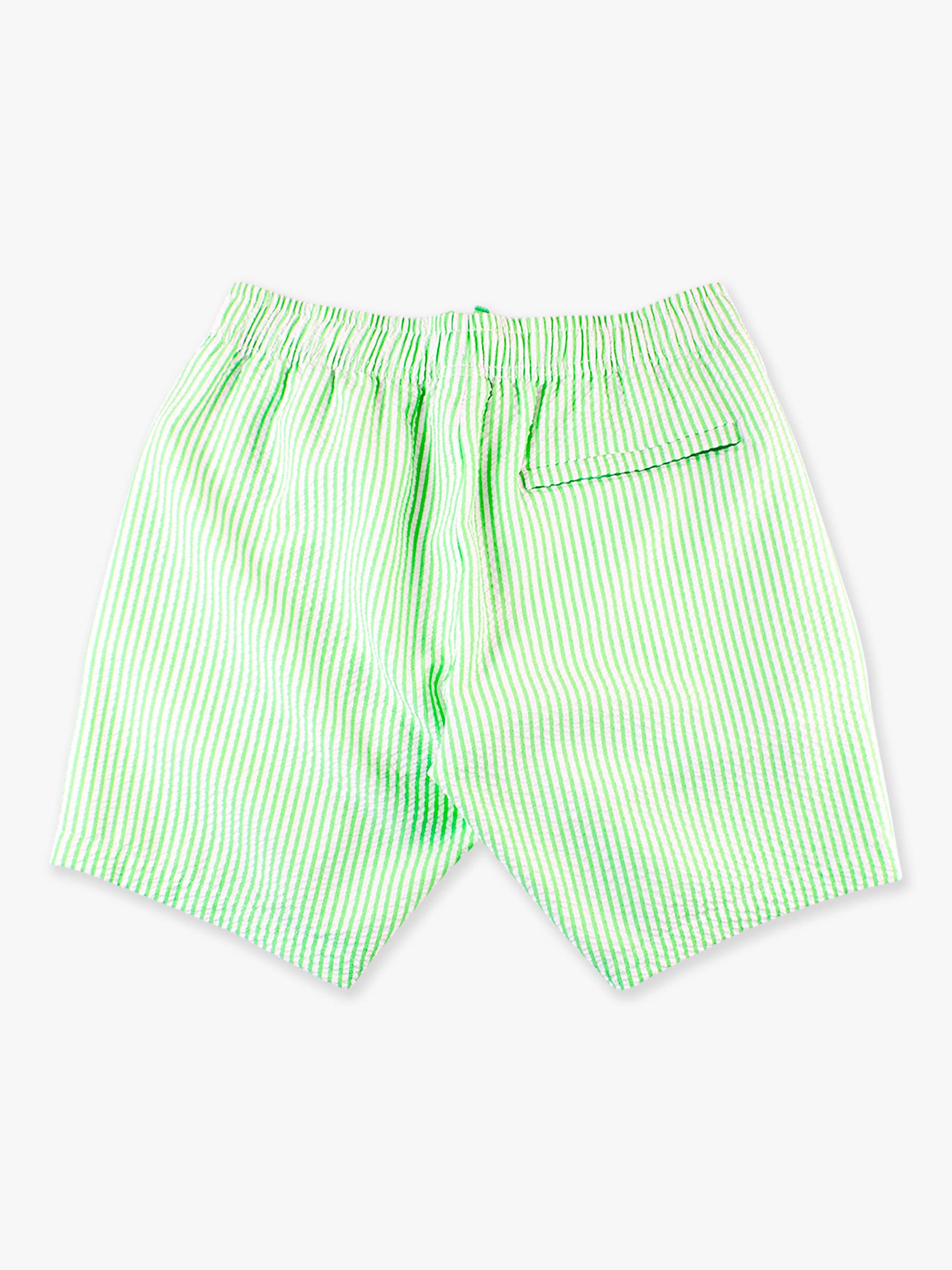 Men's Spring Green Seersucker Swim Trunks for wholesale on Faire6