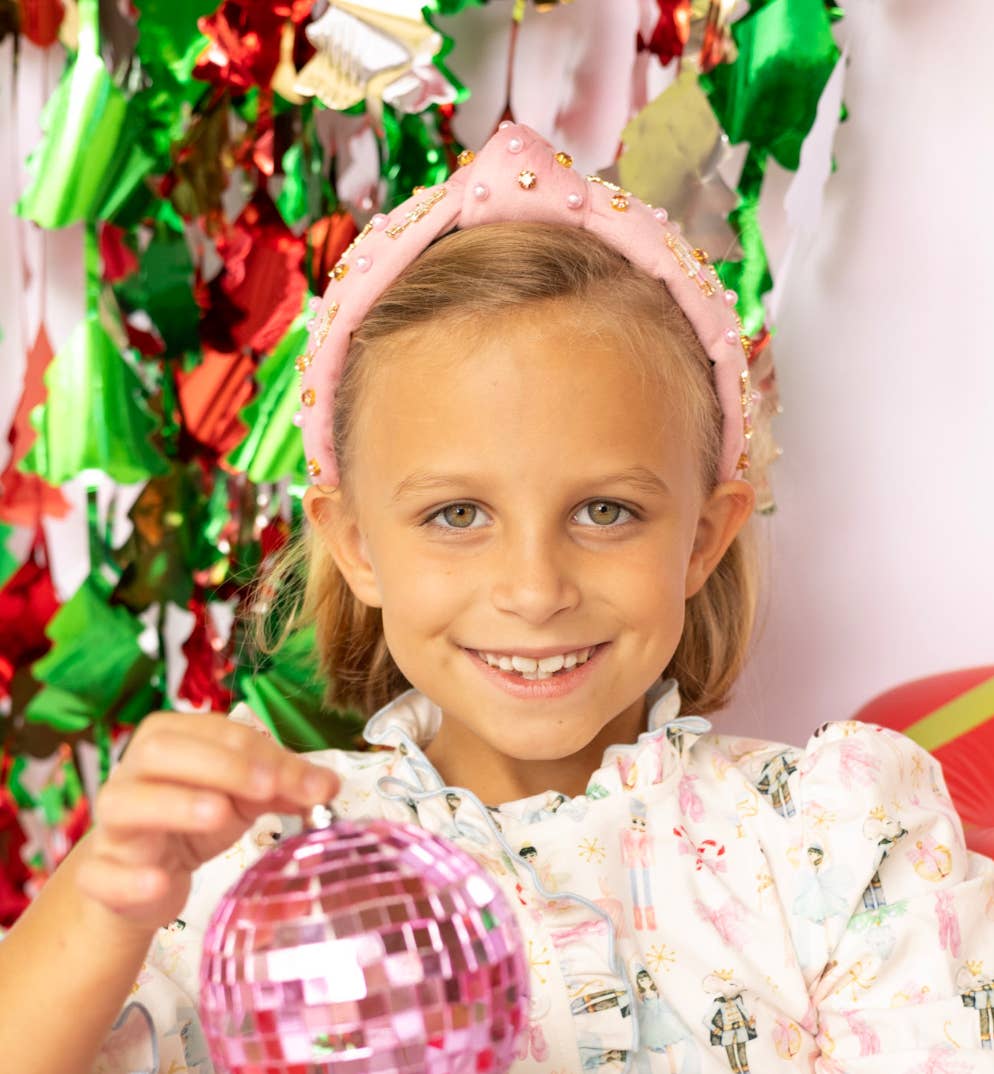 The Heady Chic – wholesale Fashion Headband - Kids – Kid and Tween Pink Velvet Nutcracker Headband: 3