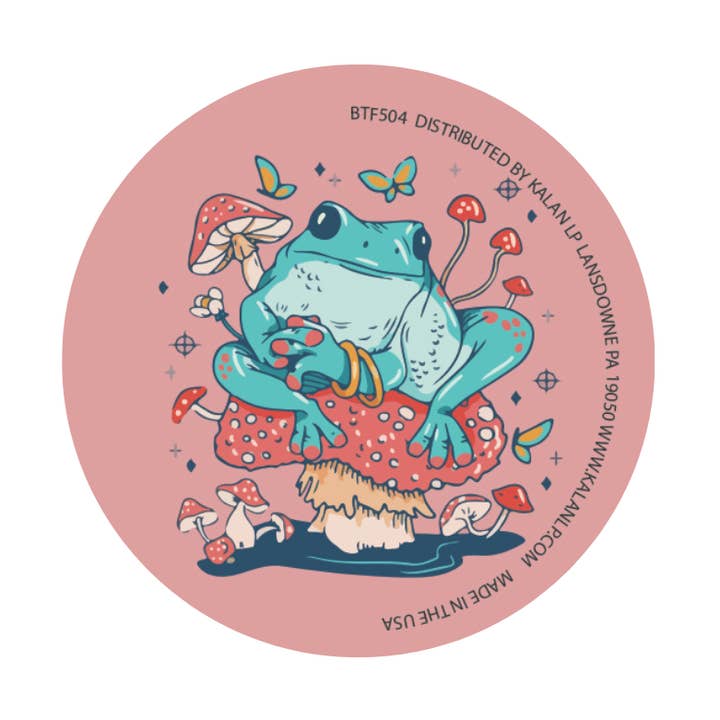 BTF504 Mushroom Frog 1.5" Button for wholesale by Kalan