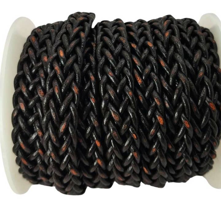 Tuscon flettede lædersnore - 14x3,5 mm - Kaffebrun for engroshandel hos Sun Enterprises B.V.