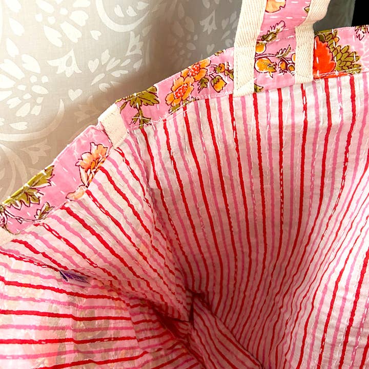 Sevya Handmade – Engroshandel Tote bag - Dame – Kantha indkøbsnet fra Sevya Handmade6