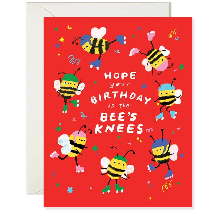 Karen Schipper - Wholesale Birthday Card - Bee's Knees Birthday Card - Bee Pun Birthday Card0