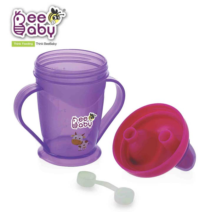 Beebaby - Wholesale Drinking Glass/Cup - Kids & Baby - Beebaby Twin Handle Sipper Double Colour 180ml / 6oz.13