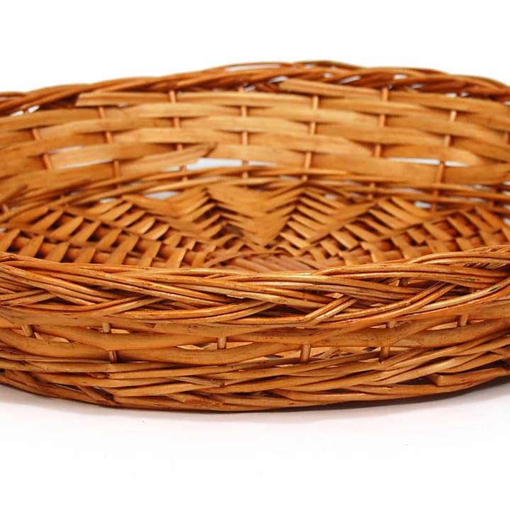 ROUND 16 INCH EUROPEAN WILLOW TRAY for wholesale by Bacon Basketware