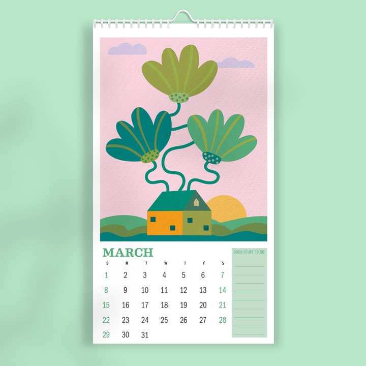 strawberryluna - Wholesale Calendar - 2026 Wall Calendar Illustrated Botanicals and Nature Art3