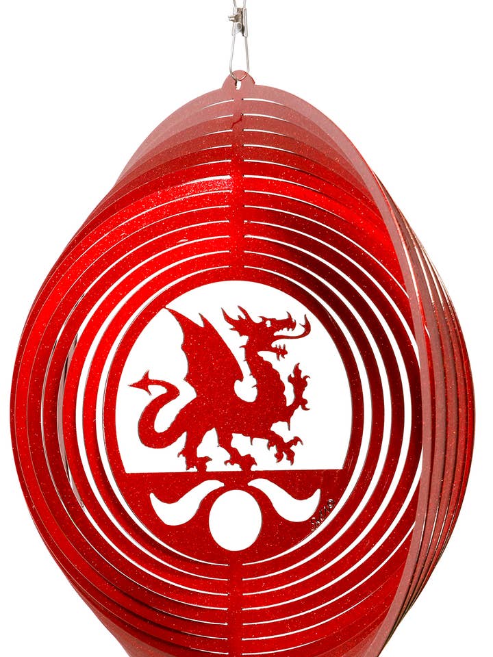 DRAGON Circle Swirly Metal Wind Spinner for wholesale by SWEN Products