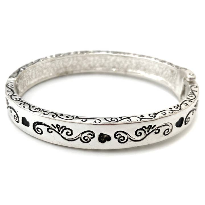 Floral Victorian Fashion Pattern Clasp Bracelet for wholesale by Lunar Deer